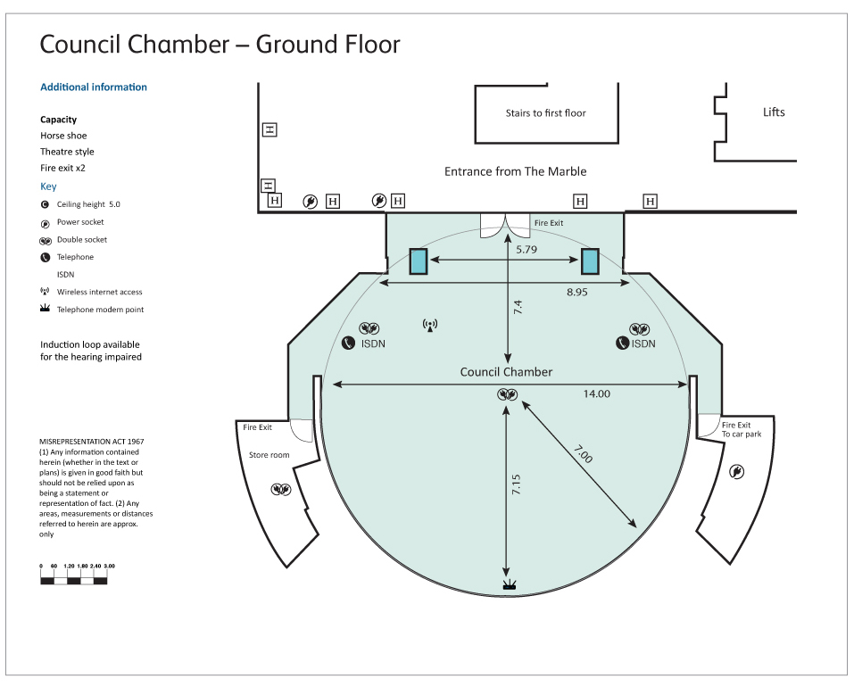 Council Chamber floor plan