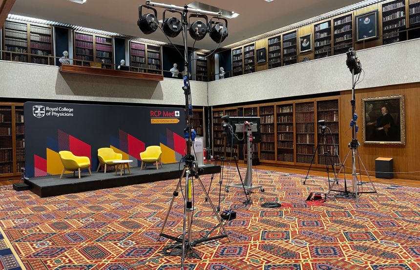 Studio Package setup in the Dorchester Library, RCP London Events